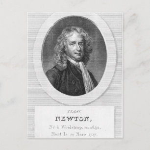 Porträtt i Herr Isaac Newton Vykort