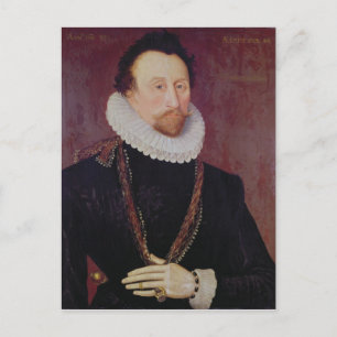 Porträtt i Herr John Hawkins 1581 Vykort