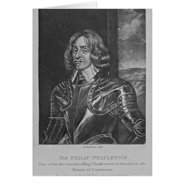 Porträtt i Herr Philip Stapleton Hälsningskort (Framsidan)