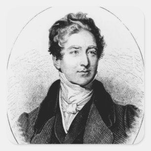 Porträtt i Herr Robert Peel Fyrkantigt Klistermärke
