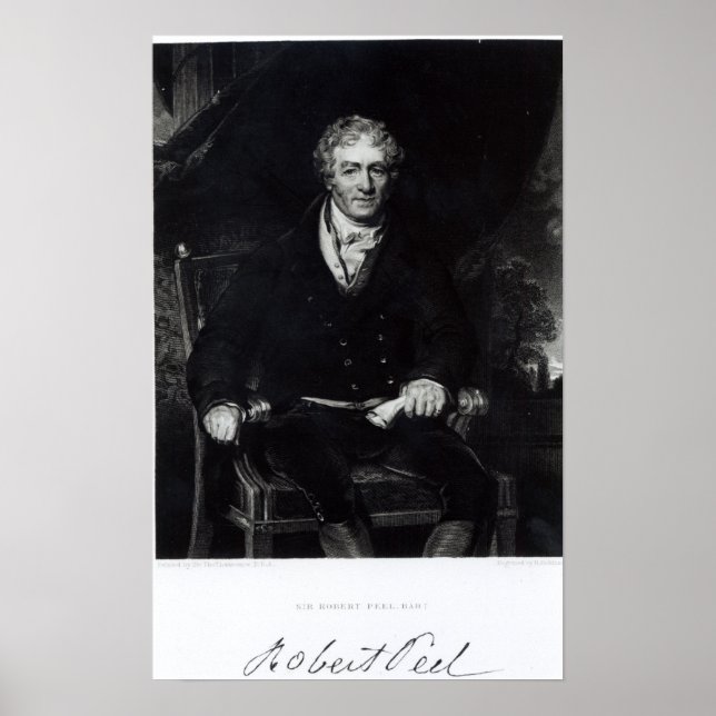 Porträtt i Herr Robert Peel Poster (Framsidan)