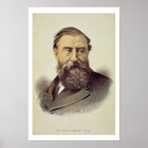 Porträtt i Herr Samuel Baker (1821-93) (färg belys Poster
