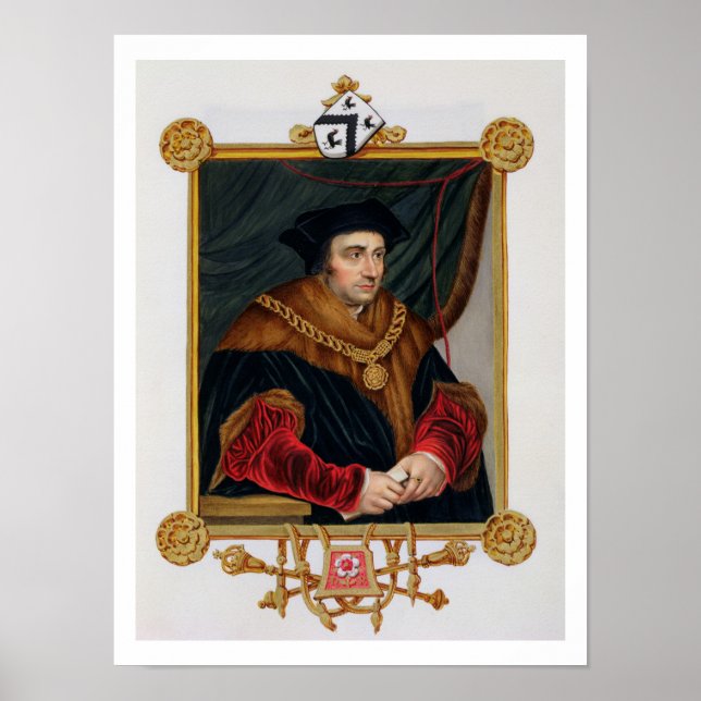 Porträtt i Herr Thomas More (1478-1535) från Memo Poster (Framsidan)