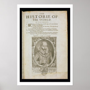 Porträtt i Herr Walter Raleigh (1554-1618), rubrik Poster