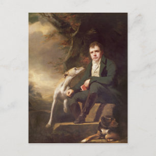 Porträtt i Herr Walter Scott och hans hundar Vykort