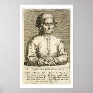 Porträtt i Hieronymus Bosch-platta (c.1450-1516) 3 Poster