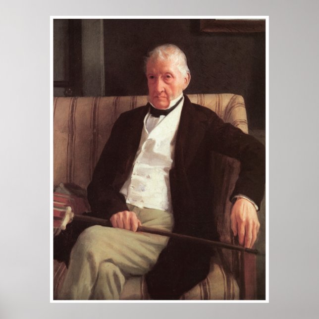 Porträtt i Hilaire de Gas, 1857 Edgar Degas Poster (Framsidan)