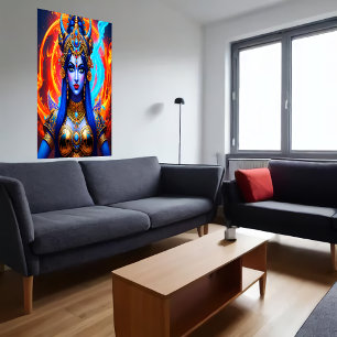 Porträtt i Hindu Goddess Kali AI Art Poster