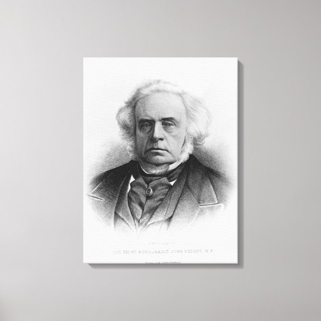 Porträtt i Högerna John Bright Canvastryck (Framsida)