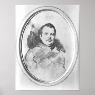 Porträtt i Honore de Balzac c.1820 Poster