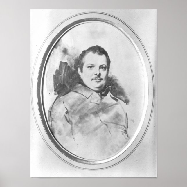 Porträtt i Honore de Balzac c.1820 Poster (Framsidan)