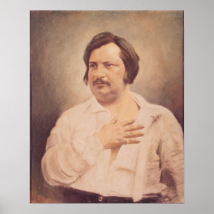 Porträtt i Honore de Balzac Poster