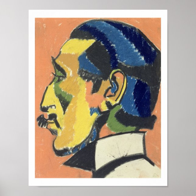 Porträtt i Horace Brodsky (1885-1969) (pastel on Poster (Framsidan)