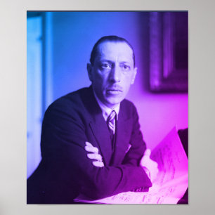 Porträtt i Igor Stravinsky Poster