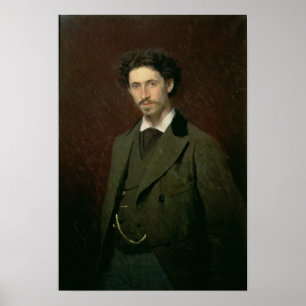 Porträtt i Ilya Efimovitj Repin, 1876 Poster