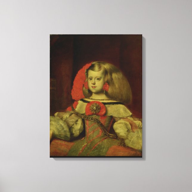 Porträtt i Infanta Margarita Canvastryck (Framsida)