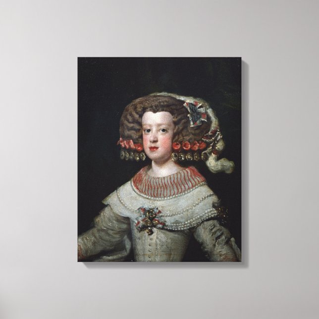 Porträtt i Infanta Maria Teresa (1638-83) fut Canvastryck (Framsida)