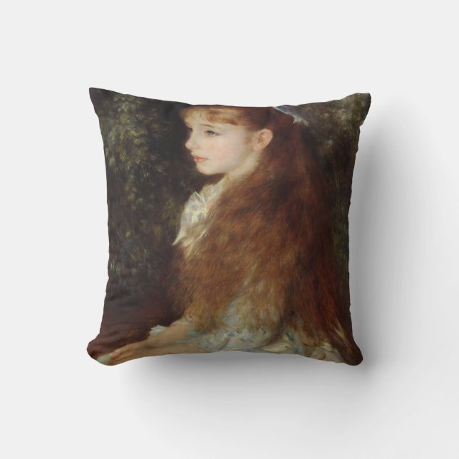 Porträtt i Irene - Renoir Impressionist Painting Kudde (Framsida)
