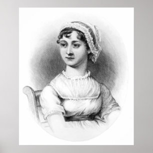 Porträtt i Jane Austen Poster