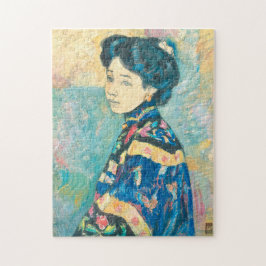 Porträtt i japanska kvinnor (av Fujishima Takeji) Pussel