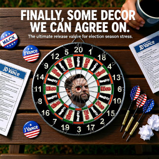 Porträtt i JD Vance Policy Dart Board Darttavla