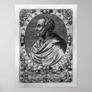 Porträtt i Jean Antoine de Baif Poster