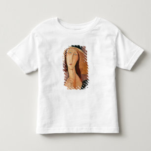 Porträtt i Jeanne Hebuterne i en stor hatt Tee Shirt