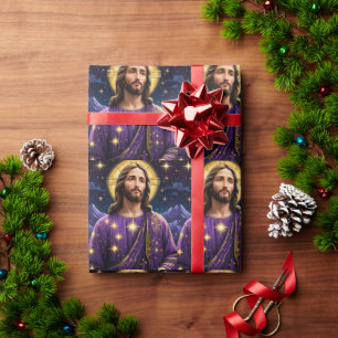 Porträtt i Jesus Kristus jul Presentpapper