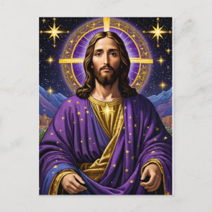 Porträtt i Jesus Kristus jul Vykort