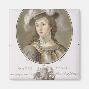 Porträtt i Joan of Arc (1412-31), 1787 (färgad) Magnet