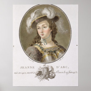 Porträtt i Joan of Arc (1412-31), 1787 (färgad) Poster