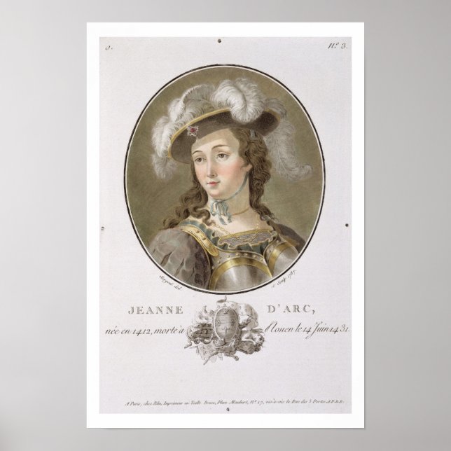 Porträtt i Joan of Arc (1412-31), 1787 (färgad) Poster (Framsidan)