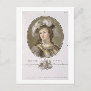 Porträtt i Joan of Arc (1412-31), 1787 (färgad) Vykort