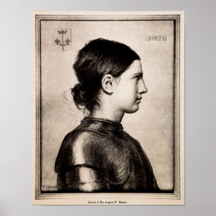 Porträtt i Joan of Arc av Paul Dubois Poster