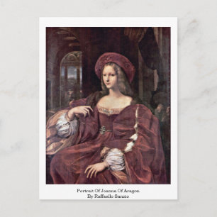 Porträtt i Joanna of Aragon av Raffaello Sanzio Vykort