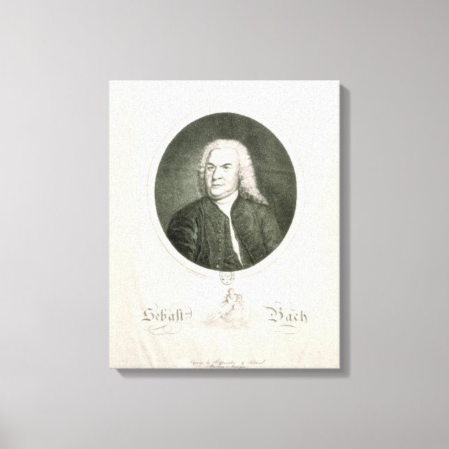 Porträtt i Johann Sebastian Bach Canvastryck (Framsida)