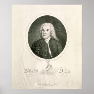 Porträtt i Johann Sebastian Bach Poster