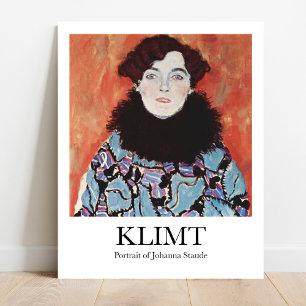 Porträtt i Johanna Staude av Gustav Klimt Poster
