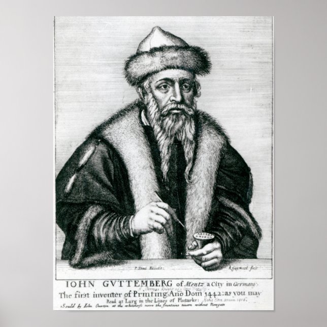 Porträtt i Johannes Gutenberg 2 Poster (Framsidan)