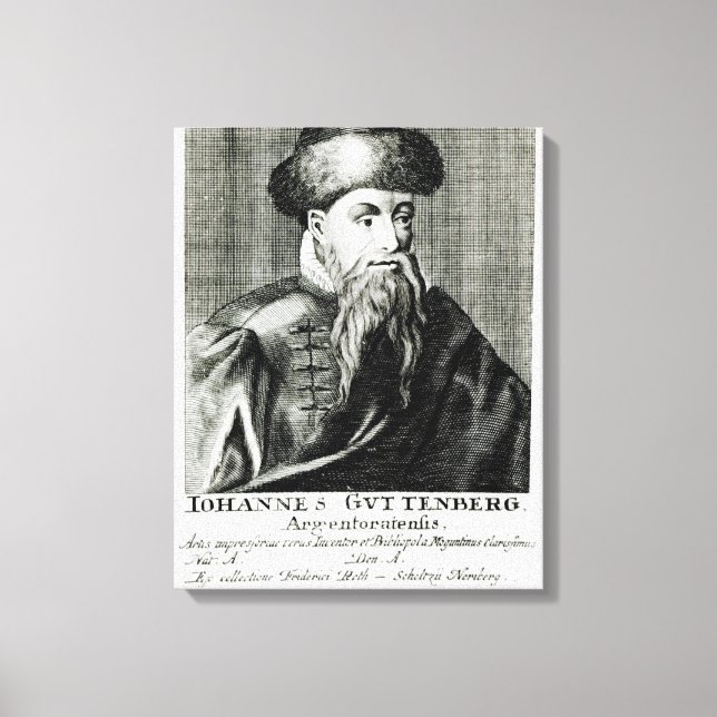 Porträtt i Johannes Gutenberg Canvastryck (Framsida)