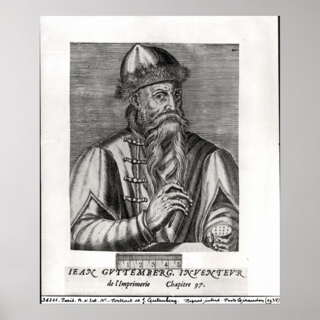 Porträtt i Johannes Gutenberg Poster (Framsidan)