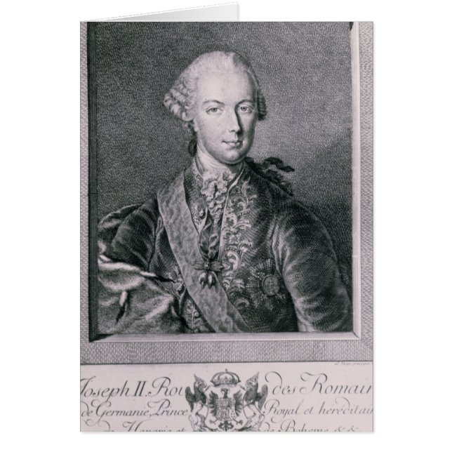 Porträtt i Joseph II Hälsningskort (Framsidan)