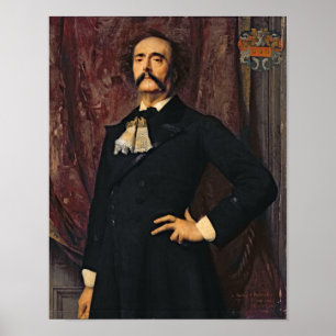 Porträtt i Jules Barbey d'Aurevilly 1881 Poster