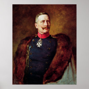 Porträtt i Kaiser Wilhelm II Poster