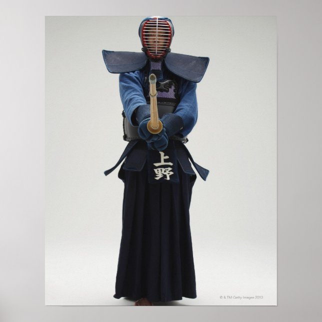 Porträtt i Kendo Fencer Poster (Framsidan)