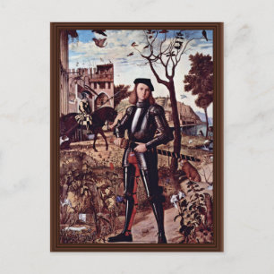 Porträtt i Knight av Carpaccio Vittore Vykort