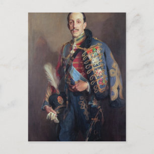 Porträtt i Kung Alfonso XIII i Spanien, 1927 Vykort