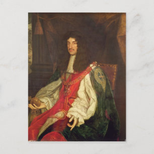 Porträtt i Kung Charles II, 1660-65 Vykort