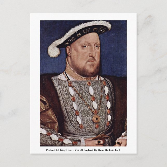 Porträtt i Kung Henry Viii av England Vykort (Framsida)