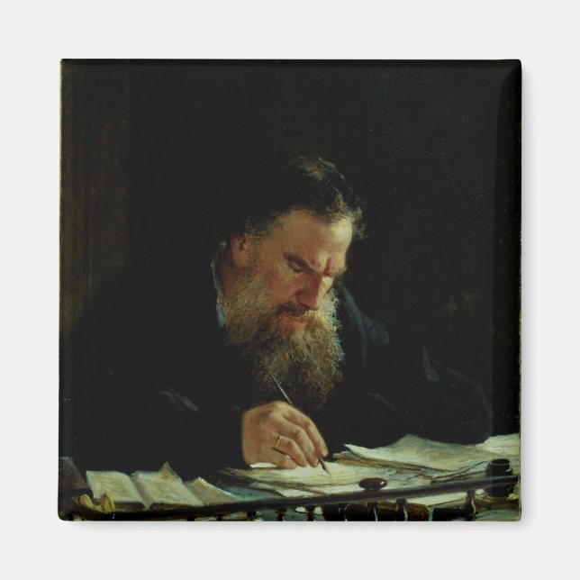 Porträtt i Lev Tolstoy Magnet (Framsidan)